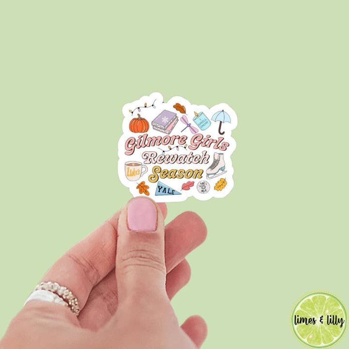 Pegatina de Gilmore Girls | Pegatina de Revisión de Temporada de Gilmore Girls | Inspirado en Serie de TV | Pegatina para Kindle | Pegatinas Literarias | para venta al por mayor de Limes & Lilly