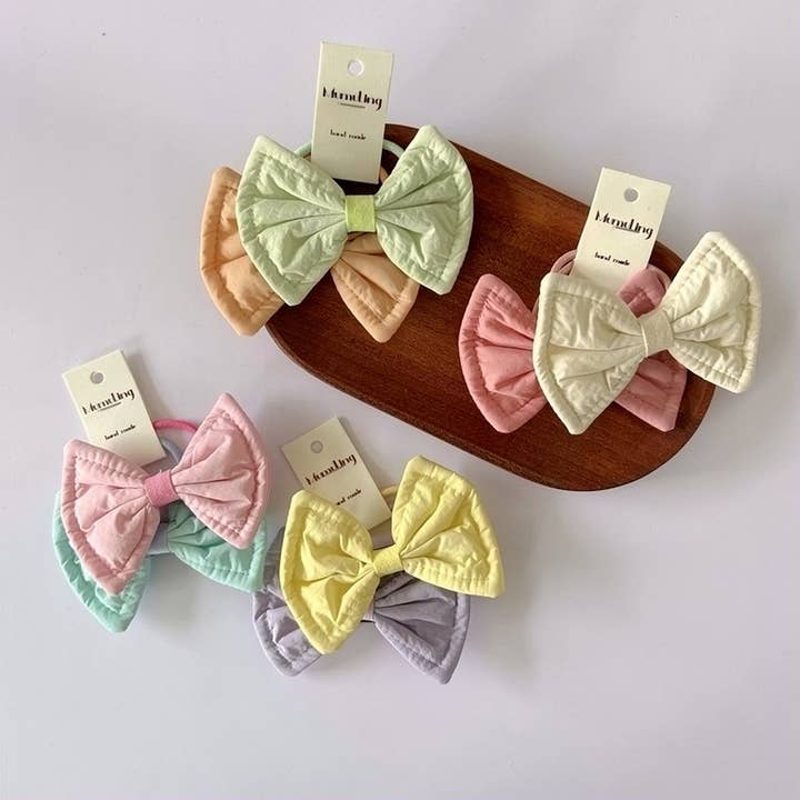 CHILDREN'S AB COLOR MATCHING BOW HAIR TIE_CWAHA1837 for wholesale by ACCITY
