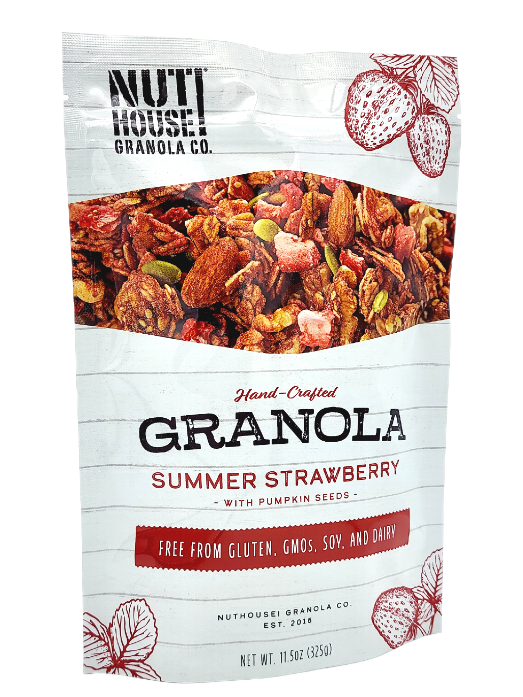 NutHouse! Granola Company - Wholesale Granola - Summer Strawberry Granola, 6 x 11.5oz4