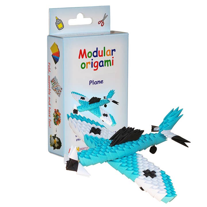 ATHobby Do It Yourself - Wholesale DIY Craft Kit - DIY Craft Kit – 3D Modular Origami Set | Blue Plane