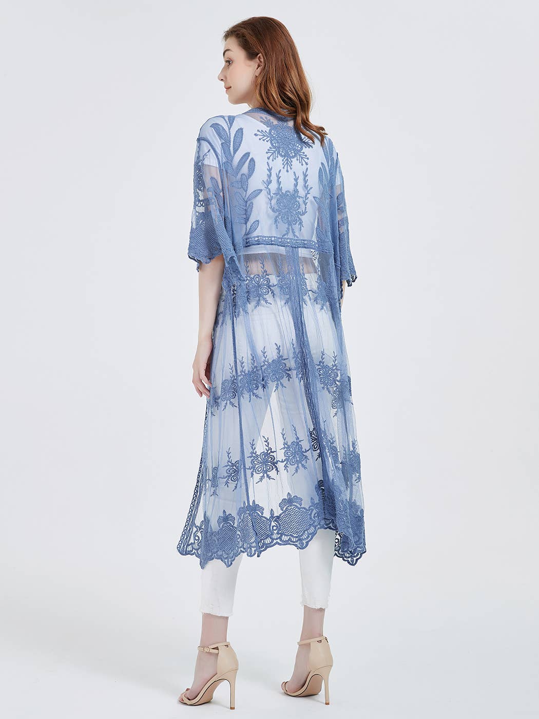 Anna Kaci Wholesale - Wholesale Kimono - Women's - Long Floral Lace Embroidered Kimono43