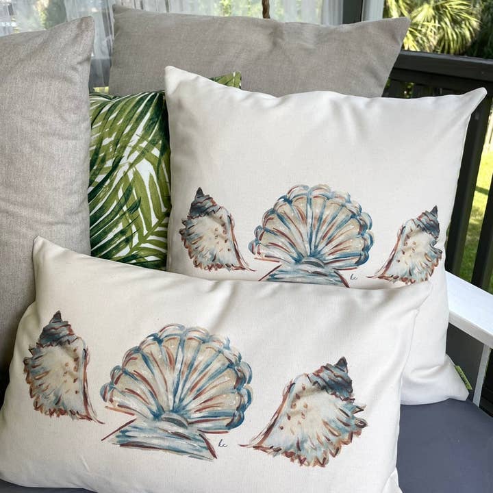 Half-Pint Designs - Wholesale Throw/Decorative Pillow - Shells Pillow