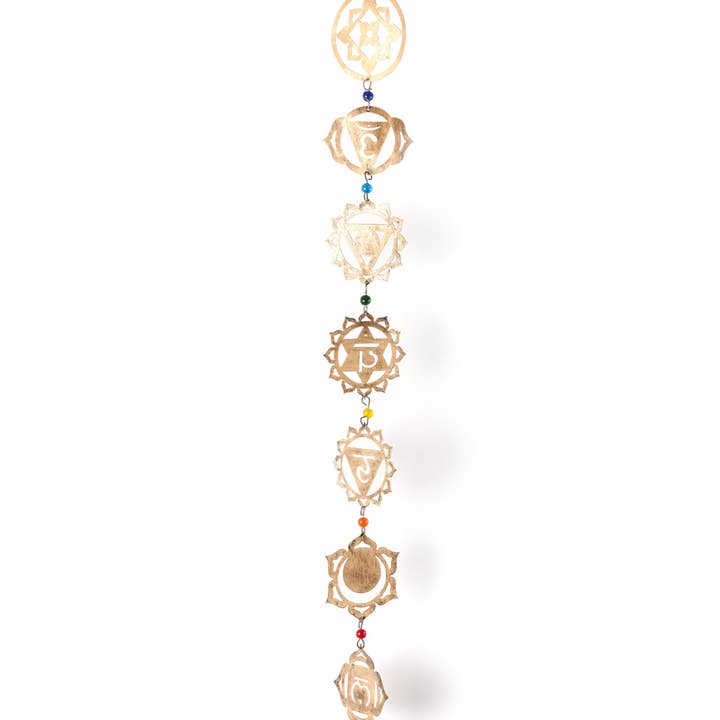 Matr Boomie Fair Trade - Wholesale Wind chime - Viaan Seven Chakras Bell Wind Chime Garland-Fair Trade Home0