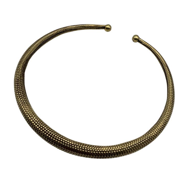 Treasure Jewelry - Wholesale Choker/Collar - Boho Brass Necklace Collar Choker Neckplate1