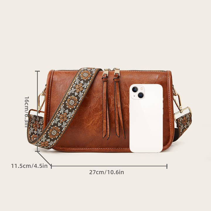 Wholesalesir - Wholesale Crossbody Bag - Women's - Bohemian Wide Shoulder Strap Crossbody Bag6
