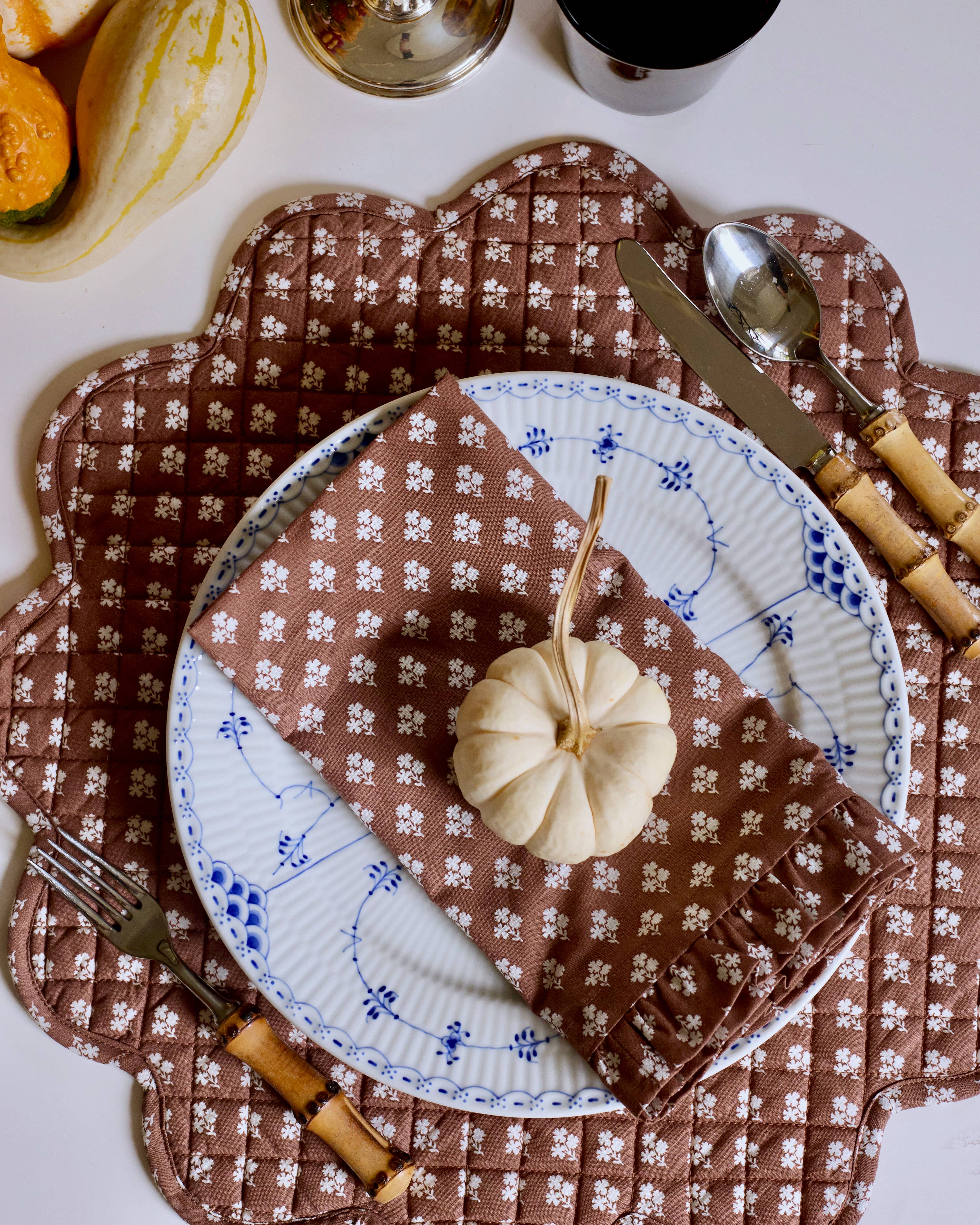 Trudie - Vente Serviettes de table en tissu - Serviette de table à volants Constance, lot de 41