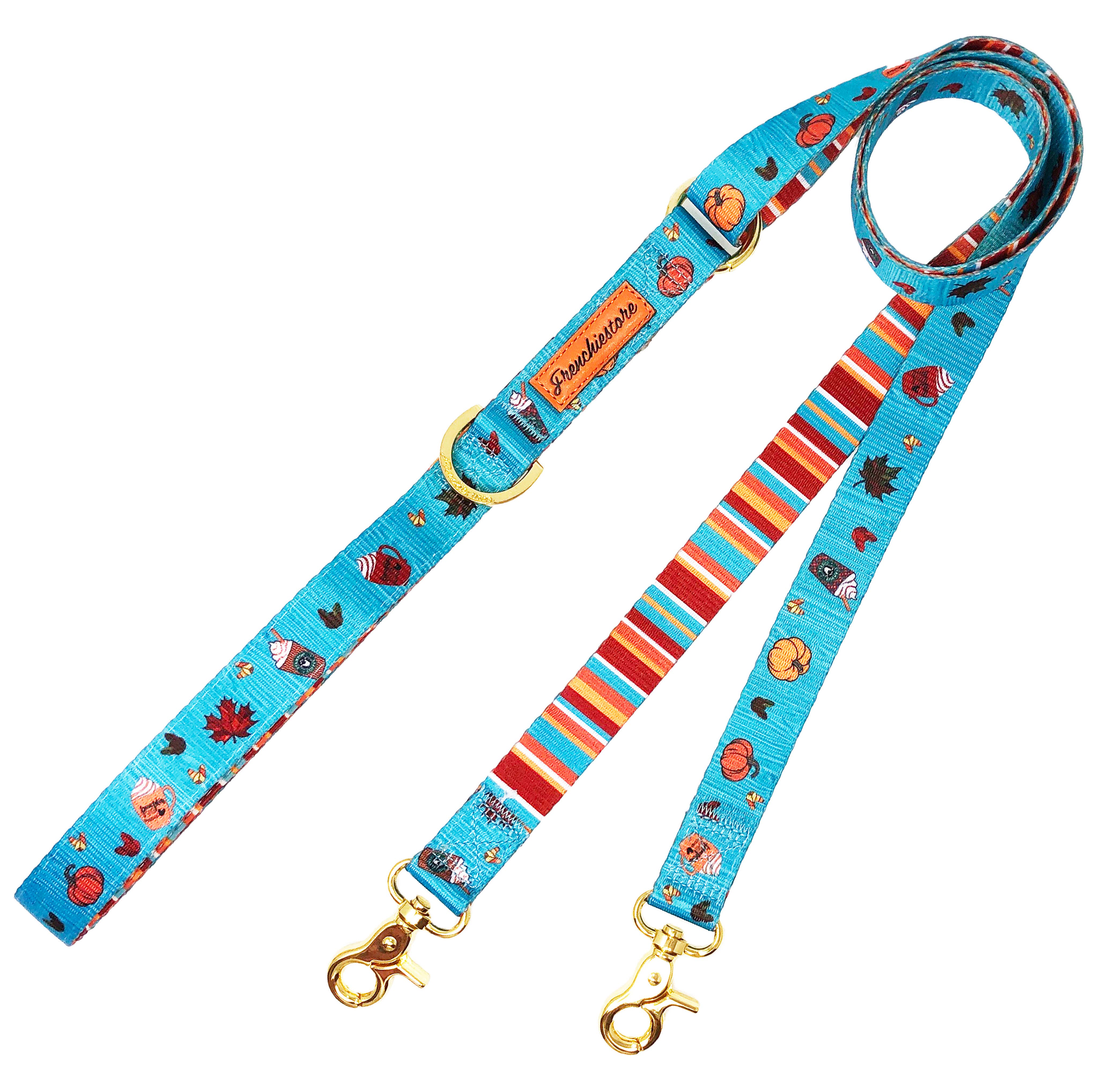 Frenchiestore - Wholesale Pet Leash - Dog - Dog Pet Dual Health Leash | Pumpkin Spice Pupcup0
