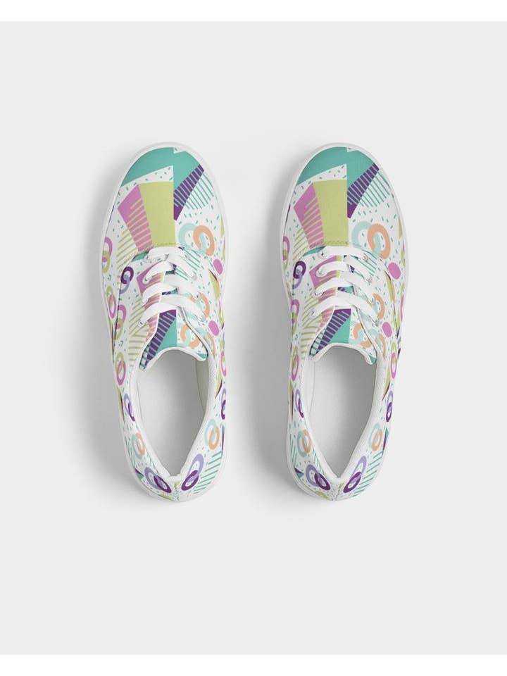 Flerfarvet mønster Kvinders 90'erne Lace-Up lærred Sko for engroshandel på Faire