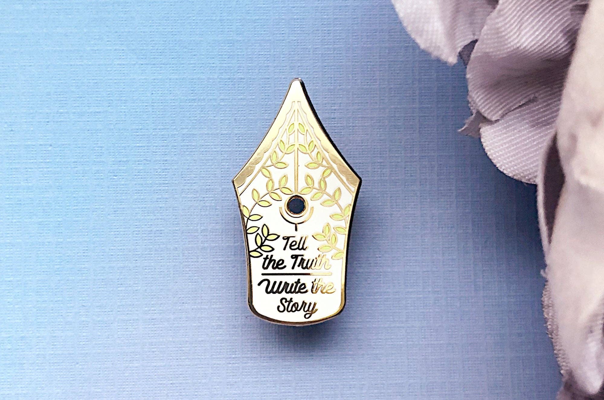 Alum and Ink - Wholesale Lapel Pin/Button - Write the Story Fountain Pen Enamel Pin6