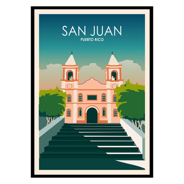 Cartaz de San Juan Porto Rico por atacado de Places of Art