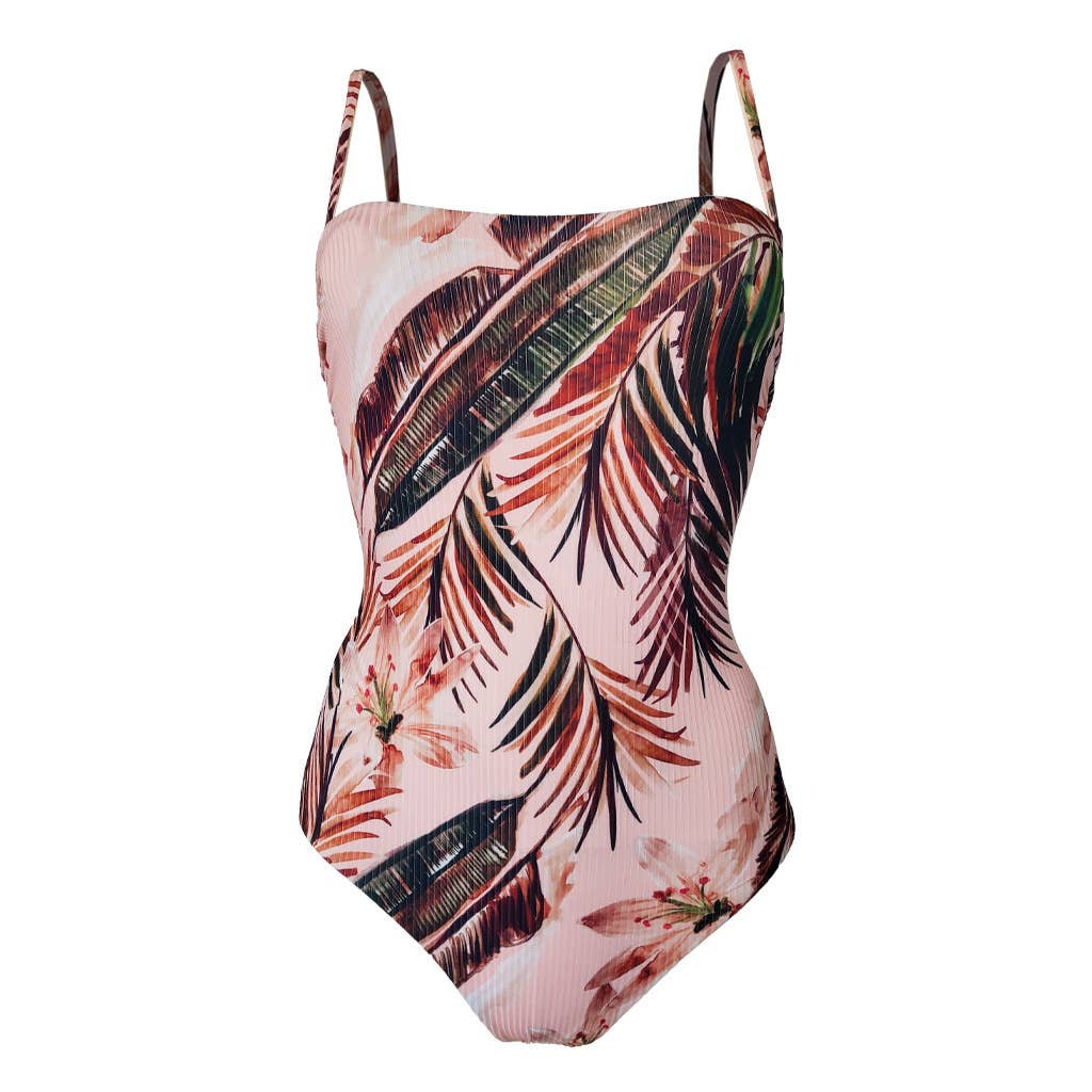 Edelvissa - Wholesale One Piece Swimsuit - Women's - Ribbed Jungle One Piece0