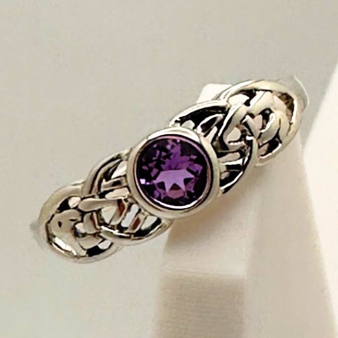 Amethyst Ties Ring – Strength in Connection for wholesale by The Green Gecko