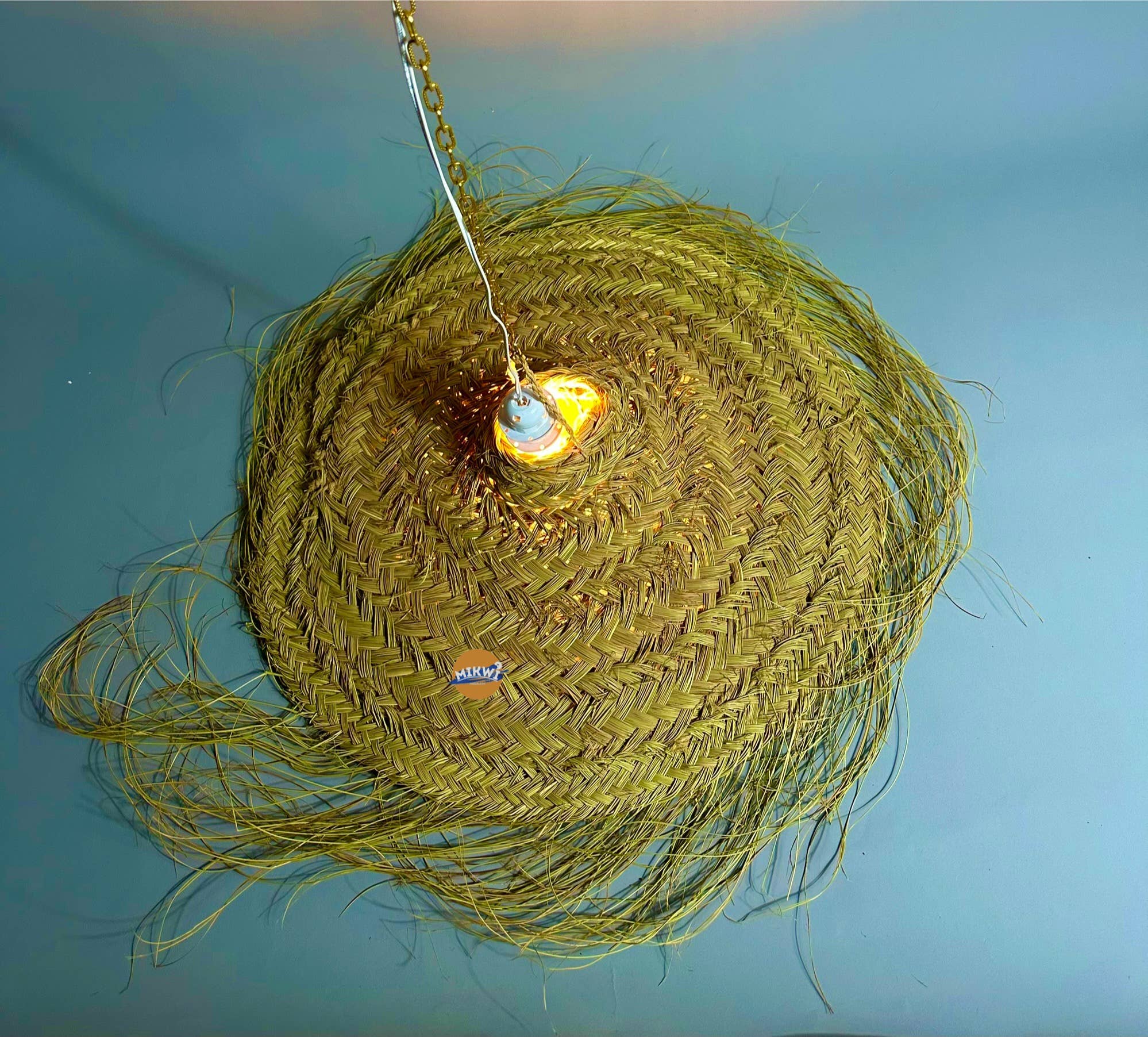 Mikwi - Vente Abat-jours - Abat-jour en osier, suspension en paille, lustre naturel7