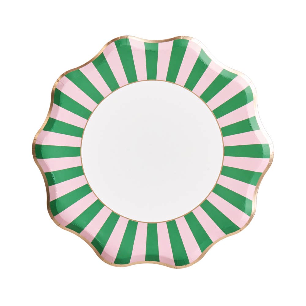 Harlow & Grey - Wholesale Disposable Plate - Palm Beach - Pink & Green Large Paper Plates5