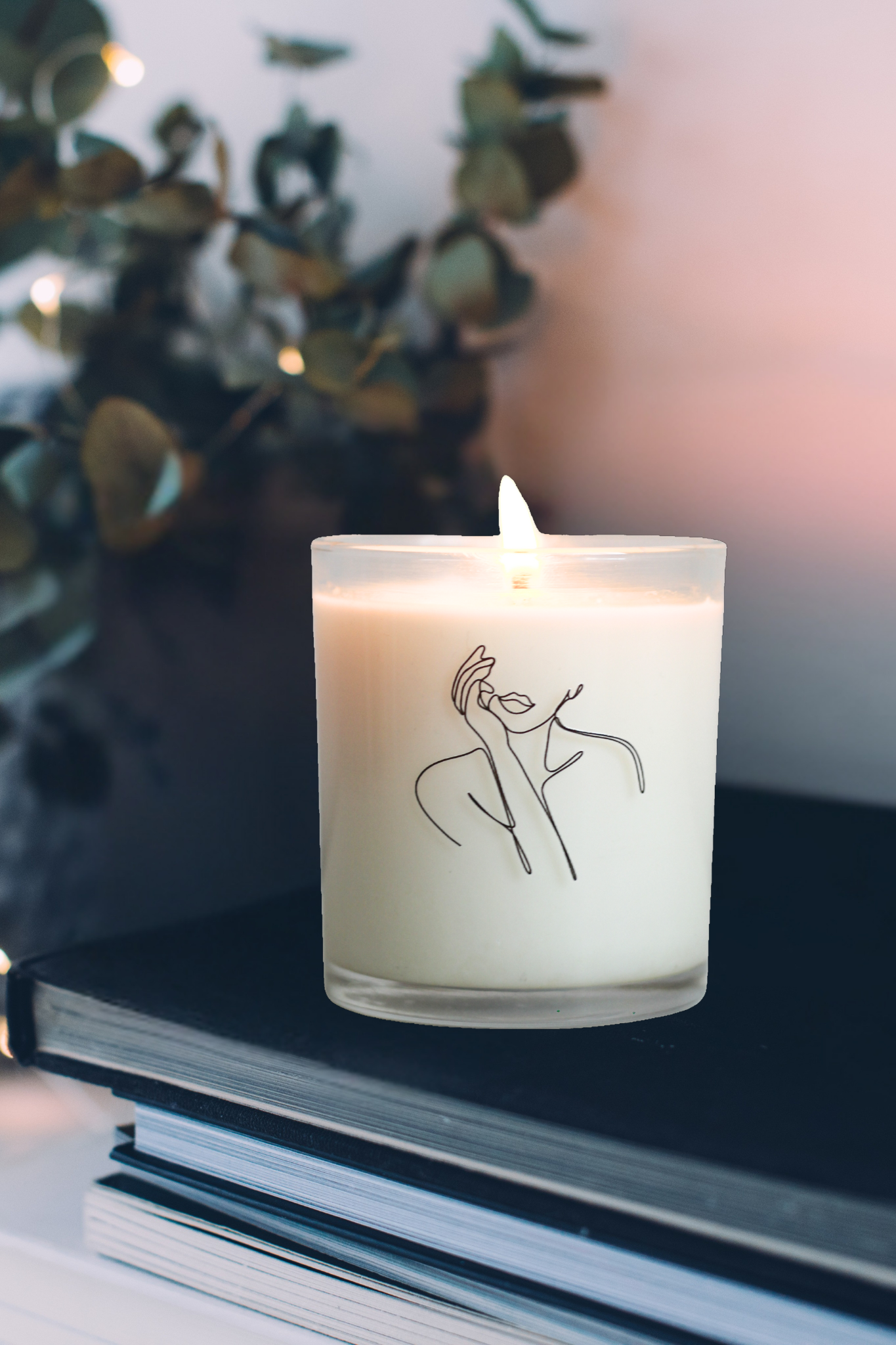 SCENTS BY FAY - Wholesale Jar/Filled Candle - 8oz Line Art Soy Candles made with Pure Essential Oils2