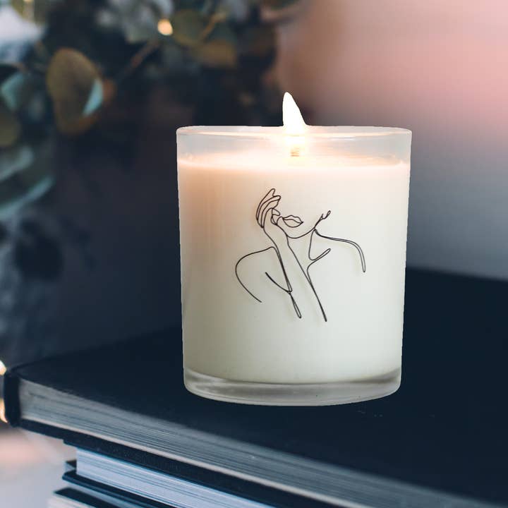 SCENTS BY FAY - Wholesale Jar/Filled Candle - 8oz Line Art Soy Candles made with Pure Essential Oils2