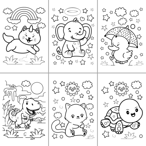 ColorFall Editions - Vendita all'ingrosso Libro da colorare e attività - Bambini e neonati - Simpatici animali da colorare per bambini Vol 12