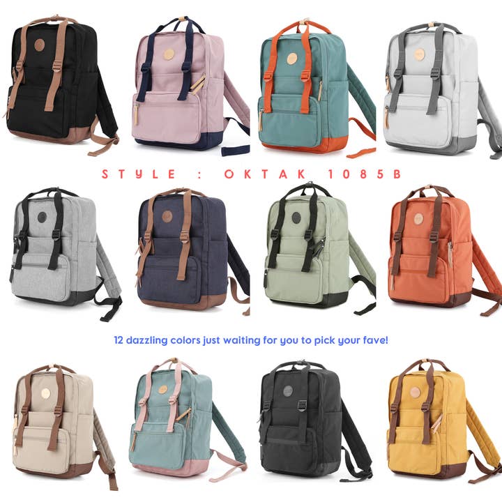 HIMAWARI - Wholesale Backpack - Unisex - LAPTOP WATERPROOF BACKPACK -1085B- ALL COLOR1