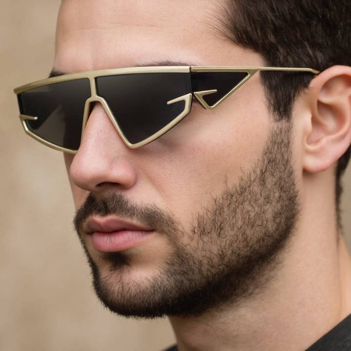 2025 New Cat Eye Sunglasses Men Punk Style UV Protection for wholesale by MoodGold