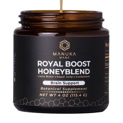 Royal Jelly Honeyblend (with Lions Mane) for wholesale by Manuka Mana