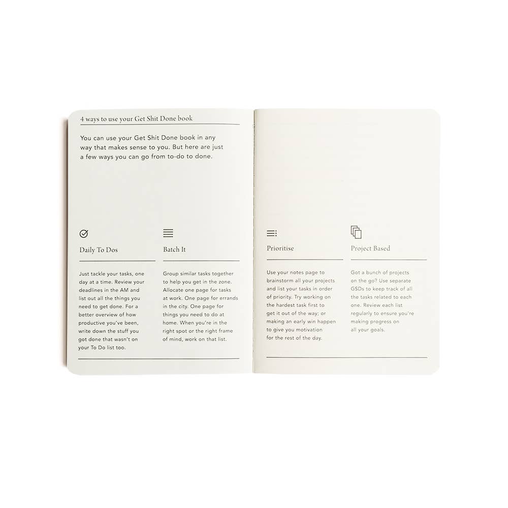 MOXON – wholesale Notebook – MiGoals | Get Shit Done Minimal A6 9