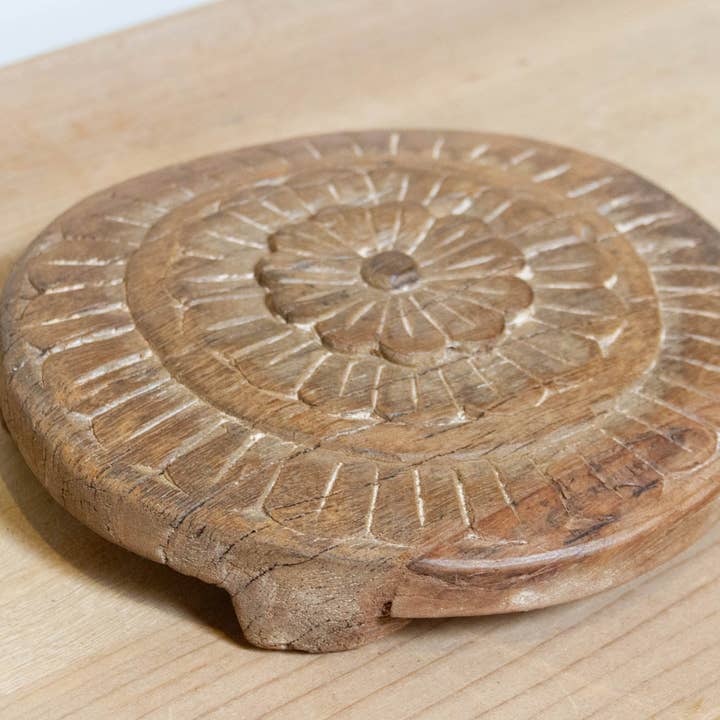 De-cor - Wholesale Decorative plate/dish/bowl - Vintage Carved Chapati Plate2