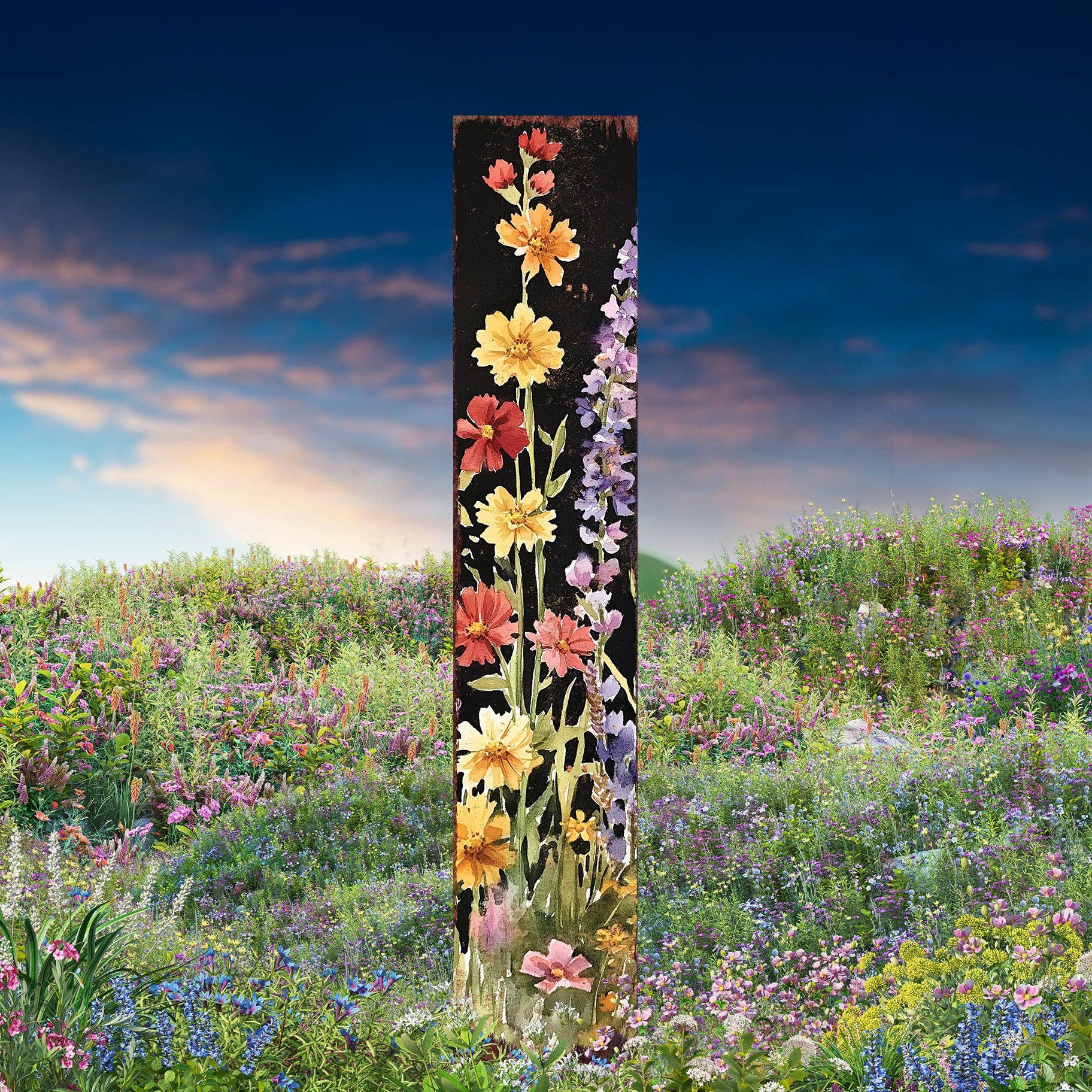 TX USA Corporation - Wholesale Tuin/gazongrondpennen/pinnen - Zomer Wilde Bloementuin Steker – Rustieke Bloemrijke Tuindecoratie | UV Geprint2