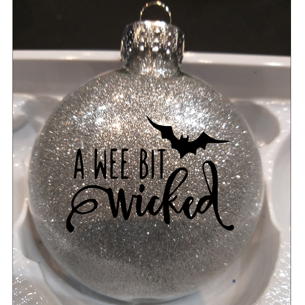 Witchcrafted in MI - Wholesale Ornament - Wee Bit Wicked Glitter Christmas Ornament Shatterproof Horror Halloween Metaphysical9