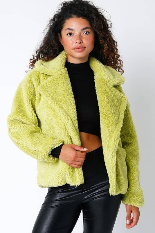 Olivaceous - Wholesale Jacket - Women's - Gabby Plush Jacket0