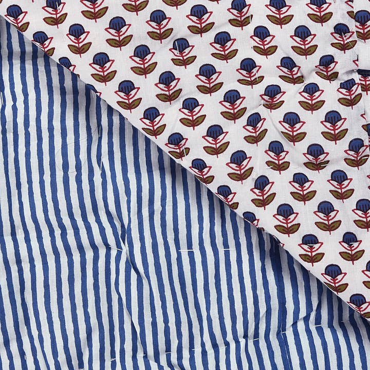 Fabricrush - Wholesale Quilt - Fabricursh Pure Cotton Block Print Comforter Quilt 1