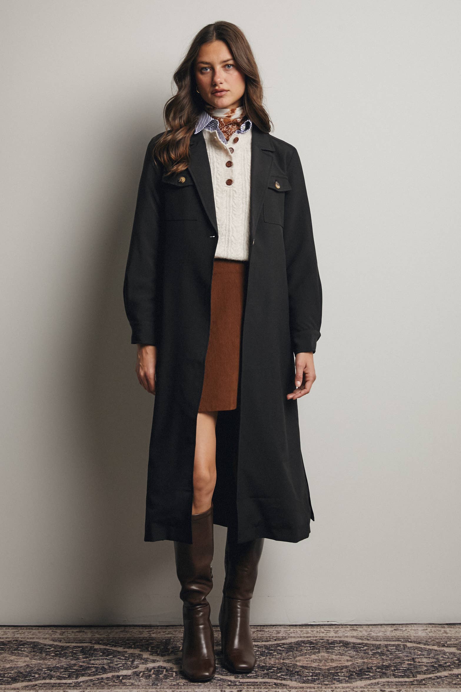 Forte - Vendita all'ingrosso Trench - Donna - Trench con Cintura a Doppia Tasca FJ00061