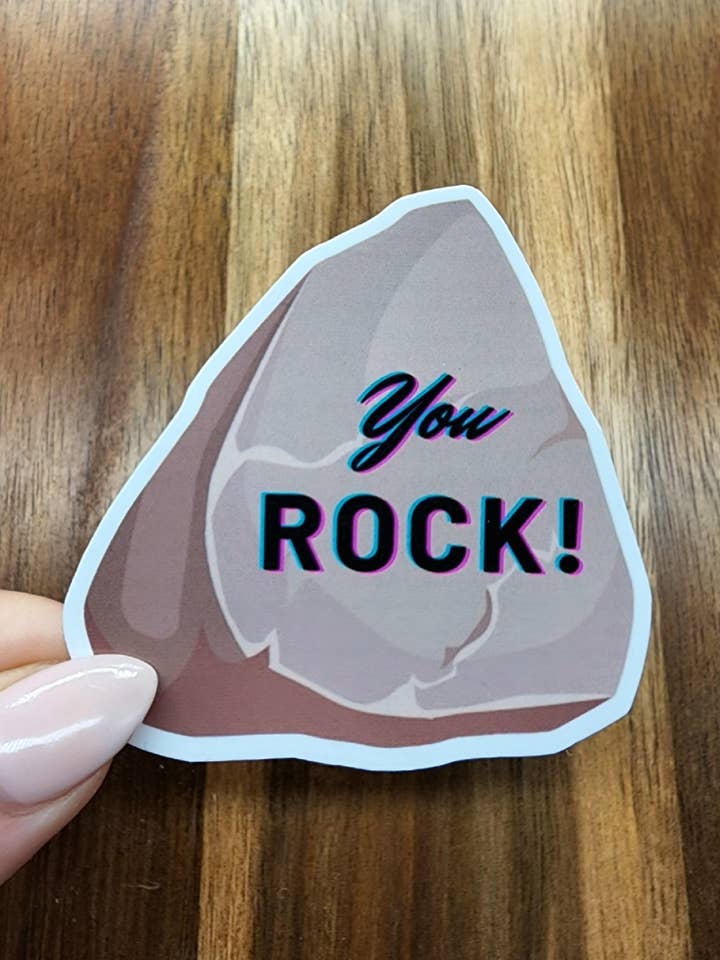 The Tracey Sticker (aka You Rock) | Motiverende | Positiv klistermærke | Selvpleje klistermærke | Opløftende klistermærke | Mental sundhed | Ordspil for engroshandel hos Fyg & Company, LLC
