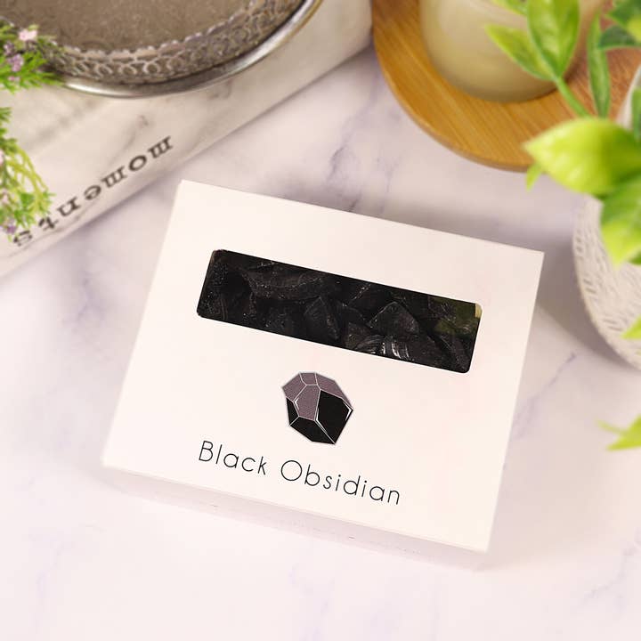Natures Artifacts Inc - Wholesale Spiritual Stone/Crystal - Black Obsidian Gravel Gem Box - Black Obsidian Crystal