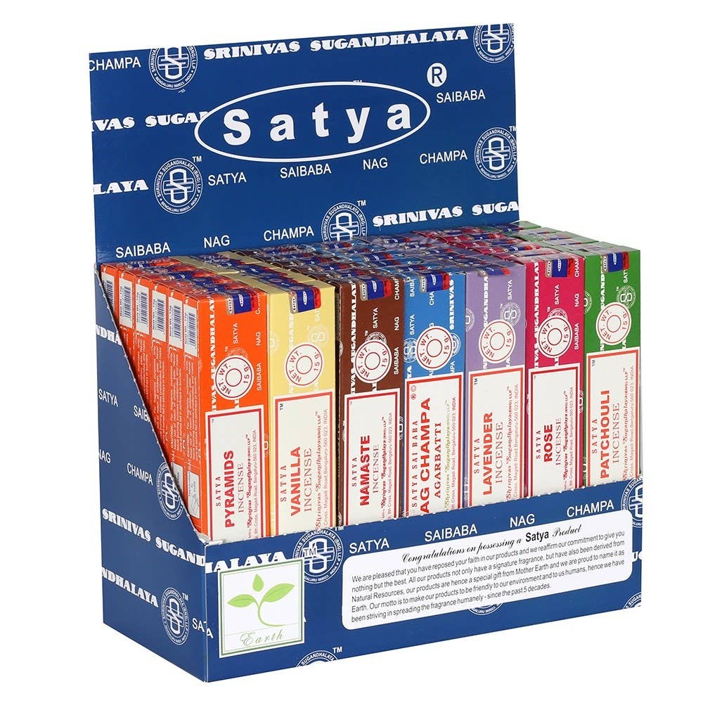 Something Different Wholesale - Vente Encens - Pack découverte d'encens Satya avec présentoir 6 parfums x 15 g1