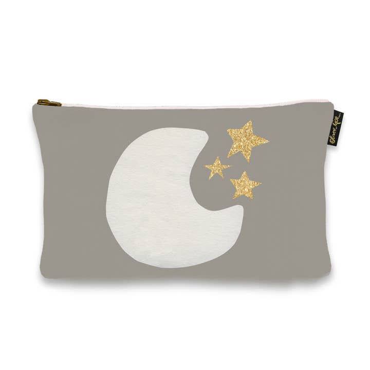 Oliver Gal Moon and Stars Art Pouch (Size 13x9) for wholesale by The Oliver Gal Artist