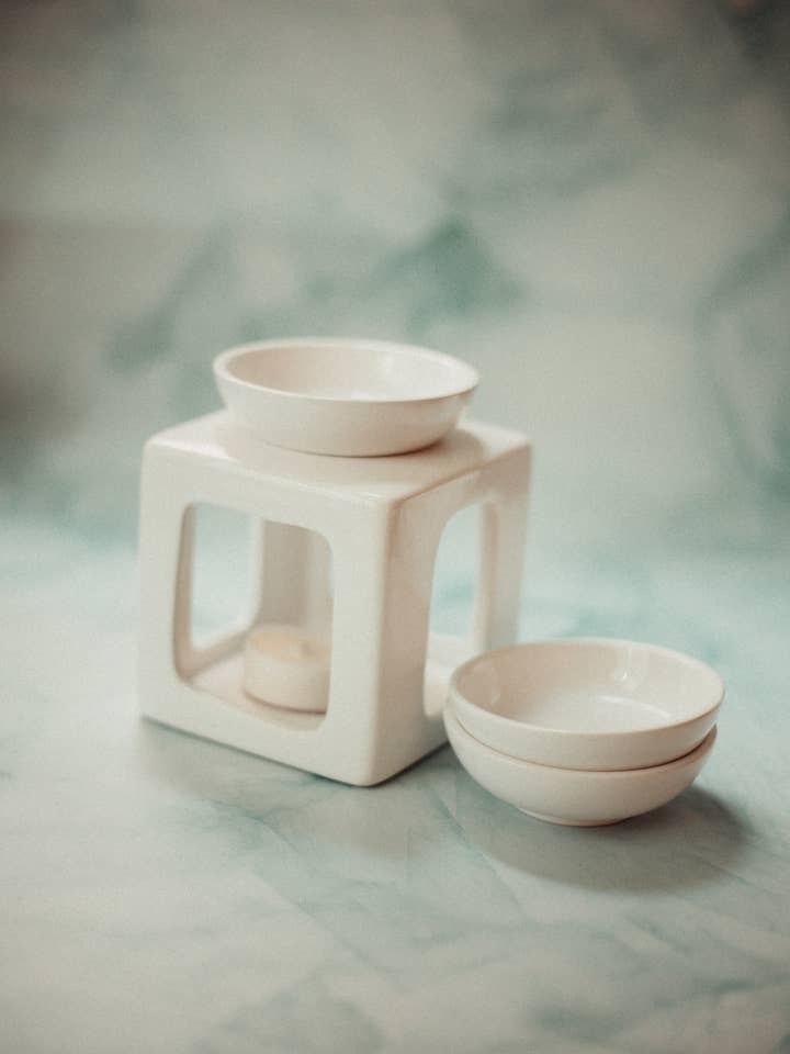 Quemador de cera cerámica Milan Trio para venta al por mayor de Creative Cliche Candle Co.