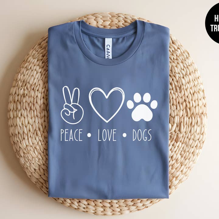 Peace Love Dogs for wholesale by The Shirt Republic