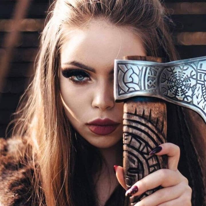 Machado Viking, Hatchet, Eixos de Lançamento, Machado de Mão, Prendas para ele, Ferramenta de Trabalho Madeira, Presentes Viking para Homem, Camping Hatchet, Tomahawk, Machado de Barba (VBA-14) por atacado de SHINY CRAFTS