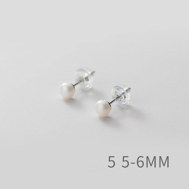 Perimade & Co. LLC - Wholesale Stud/Post Earrings - White Pink Purple Pearl Stud Earrings in 925 Sterling Silver30