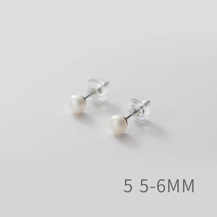 Perimade & Co. LLC - Wholesale Stud/Post Earrings - White Pink Purple Pearl Stud Earrings in 925 Sterling Silver30