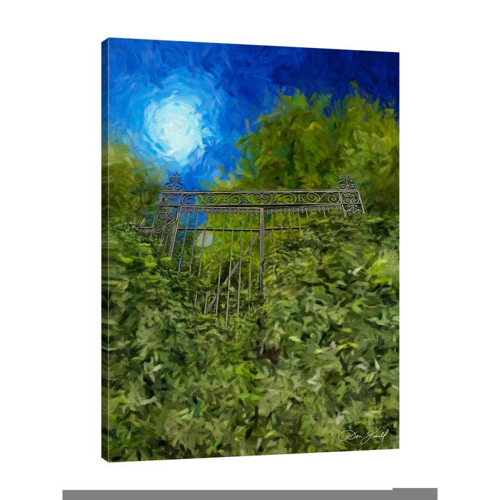 Toile enveloppée Midnight Garden Gate Gallery pour la vente par Jaxson Rea