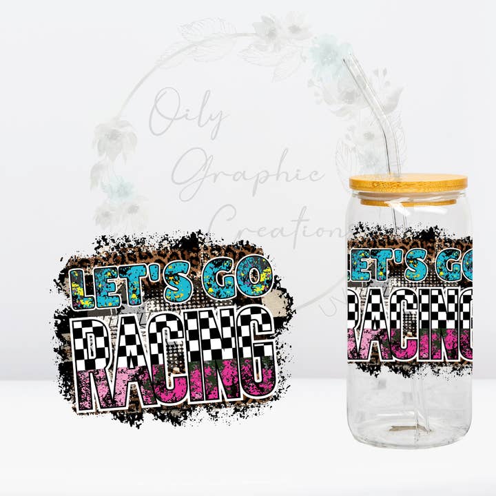 Allons faire la course - Autocollant DTF UV 4 pouces pour la vente par Oily Graphic Creations