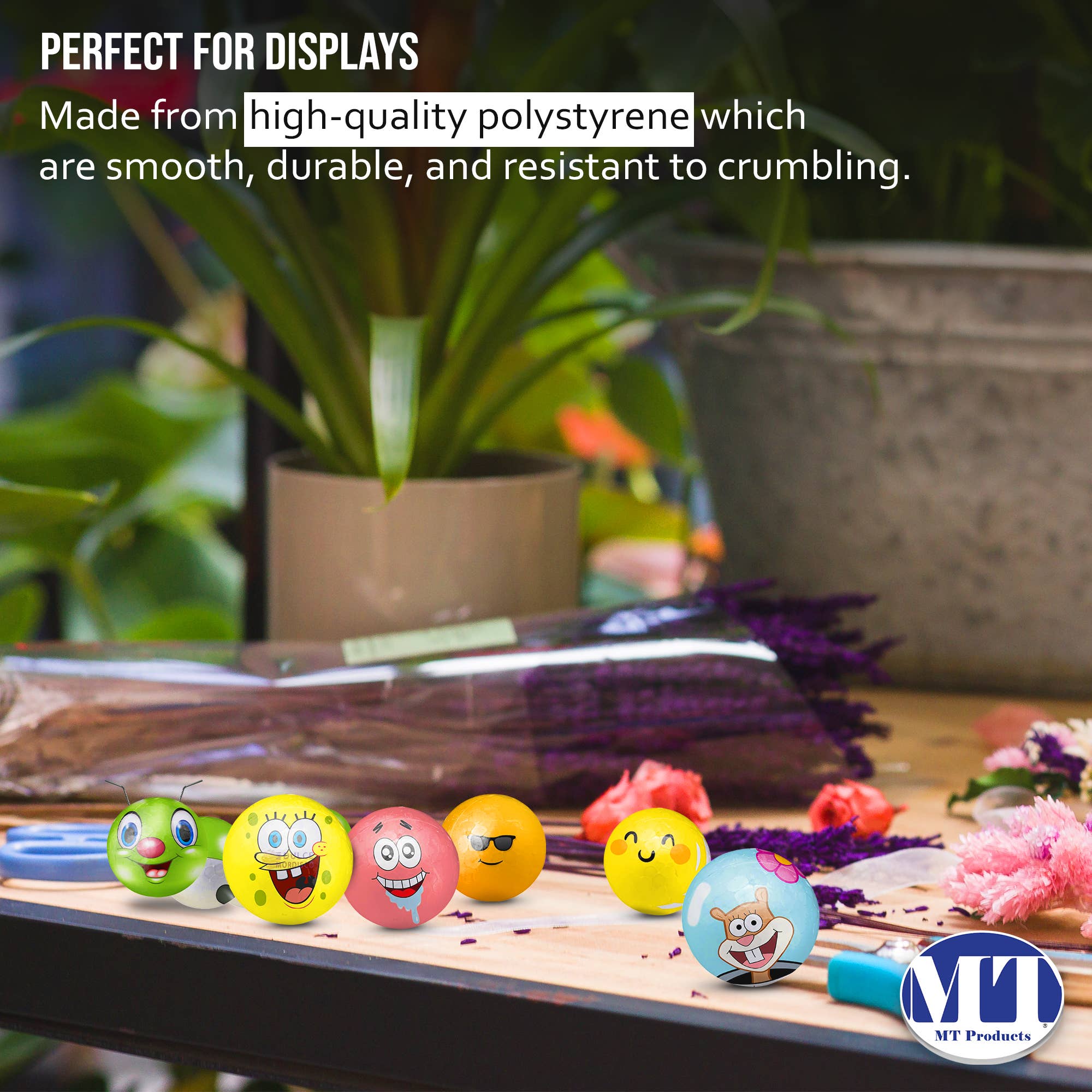 MT Products - Wholesale Craft Supplies - MT Products Round Polystyrene Foam Balls for Arts & Crafts5