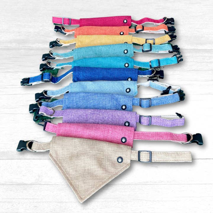 Hemp & Cotton Bandana & Collar Combo for wholesale by Bibs, Bandanas, & Bows