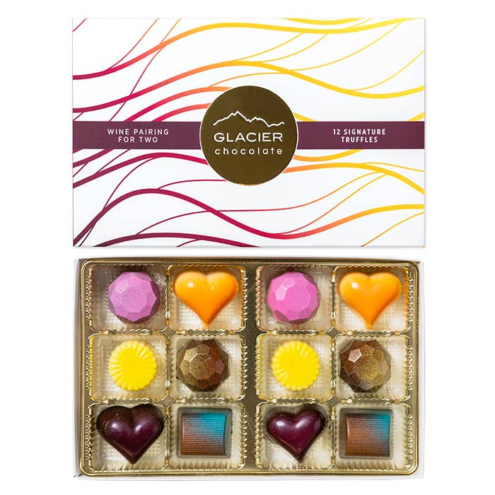 Glacier chokladvinparning för två-12-delars samling för wholesale av Glacier Chocolate