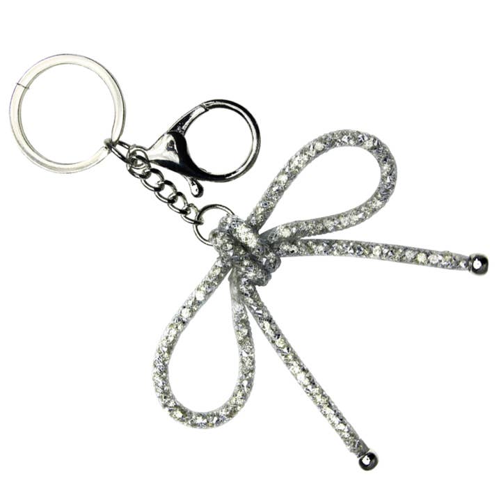 Key Chain Rhinestone Bow, 3 Assorted for wholesale by Kaleidoscope Accessories