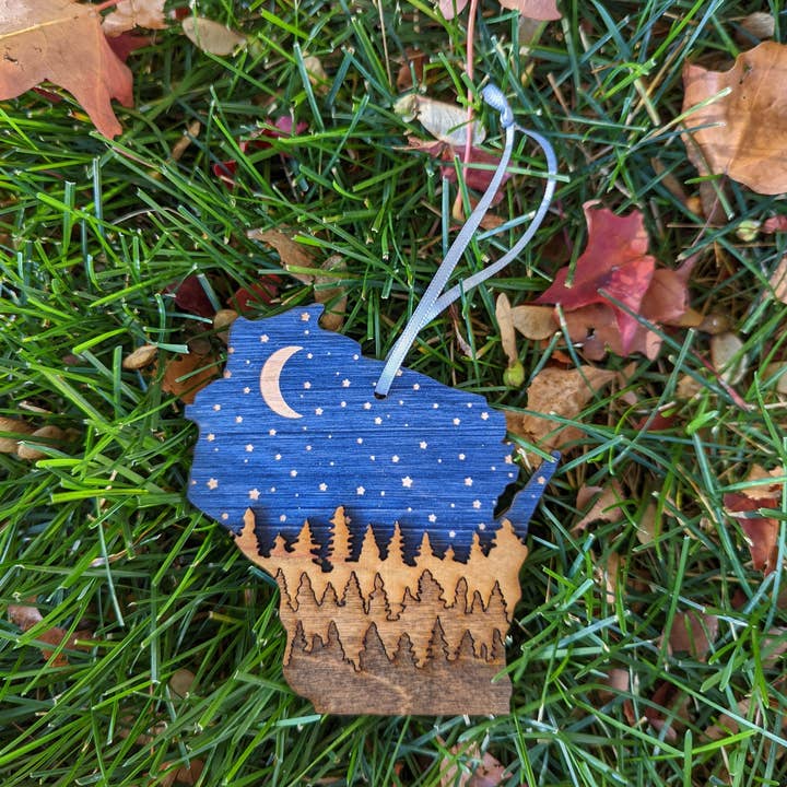 Knit and Nailed - Wholesale Ornament - Wisconin Wood Ornament Art 5" varieties2