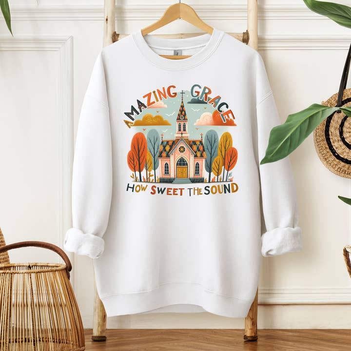 Amazing Grace Fall Christian Sweatshirt for wholesale by Southern Girl Supply Co