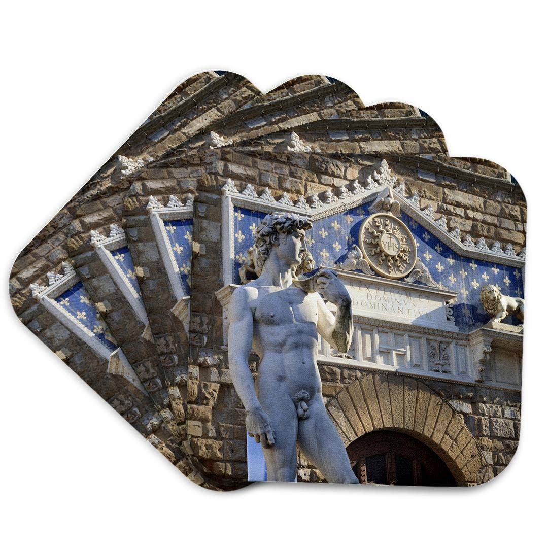 3dRose – wholesale Underlägg – 3dRose, Italien, Florens. Replika av David., Glasunderlägg7