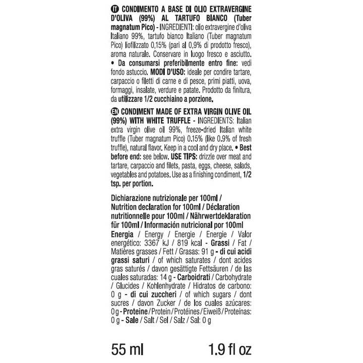 TartufLanghe - Wholesale Olive Oil - L’Oro in Cucina® White Truffle Cold-Pressed Extra Virgin Oil1